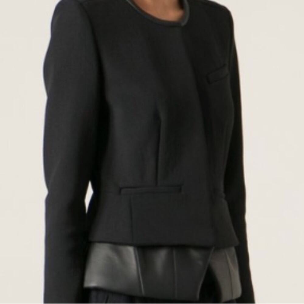 IRO Clyde black leather peplum blazer - Picture 11 of 11